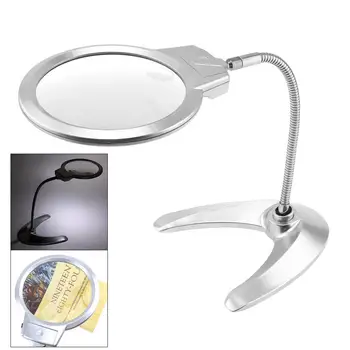 2X / 5X ABS + Metal Hose Adjustable Desktop Magnifier Standing Style with LED Light for Jewel Repair
2X / 5X ABS + Metal Hose Adjustable Desktop Magnifier Standing Style with LED Light for Jewel Repair