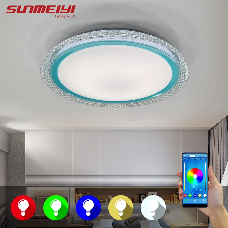 Modern RGB LED Ceiling Lights Colourful Ceiling Lighting with Bluetooth For Living room Dining room Kitchen Bedroom Lamp
Modern RGB LED Ceiling Lights Colourful Ceiling Lighting with Bluetooth For Living room Dining room Kitchen Bedroom Lamp