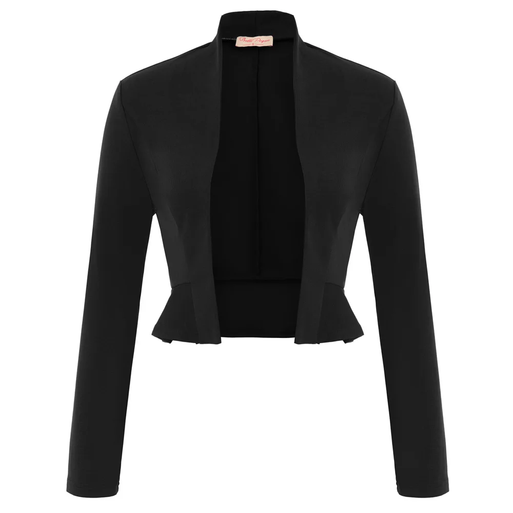 vintage wedding party Women coats elegant Autumn Solid Color Long Sleeve Open Front short slim Bolero Shrug Cropped Coats female
vintage wedding party Women coats elegant Autumn Solid Color Long Sleeve Open Front short slim Bolero Shrug Cropped Coats female