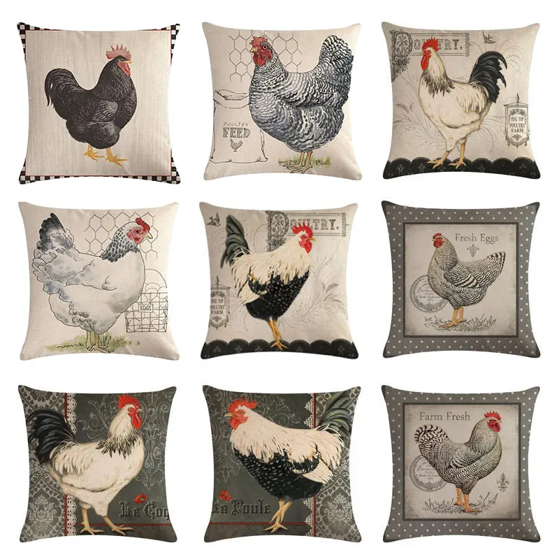 Chicken Cushion Cover Poultry Farm Linen eggs Throw Pillow Cover Bedroom Sofa Car Chair Home Decorative Pillows Case 45x45cm
Chicken Cushion Cover Poultry Farm Linen eggs Throw Pillow Cover Bedroom Sofa Car Chair Home Decorative Pillows Case 45x45cm