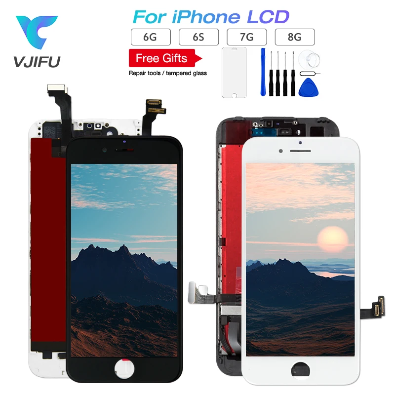 20PCS/lot Grade A+++ LCD Touch Screen Digitizer For iPhone 6 6s 7 8 Display Frame Panels Replacement | Мобильные телефоны и