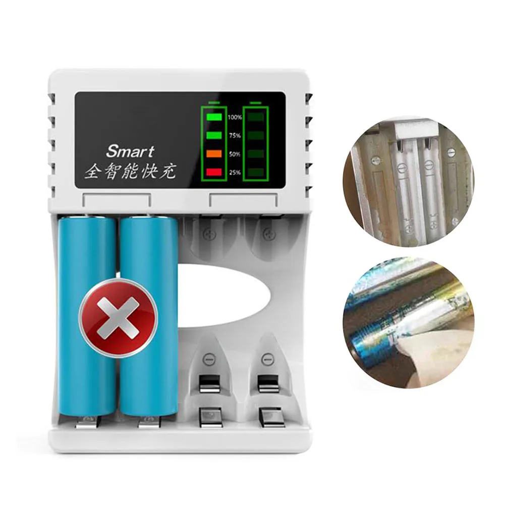 Safe USB Tool Home Battery Charger High Speed LED Light Office Rechargeable Multi Protection Four Slots Smart For AA/AAA Ni-MH
Safe USB Tool Home Battery Charger High Speed LED Light Office Rechargeable Multi Protection Four Slots Smart For AA/AAA Ni-MH