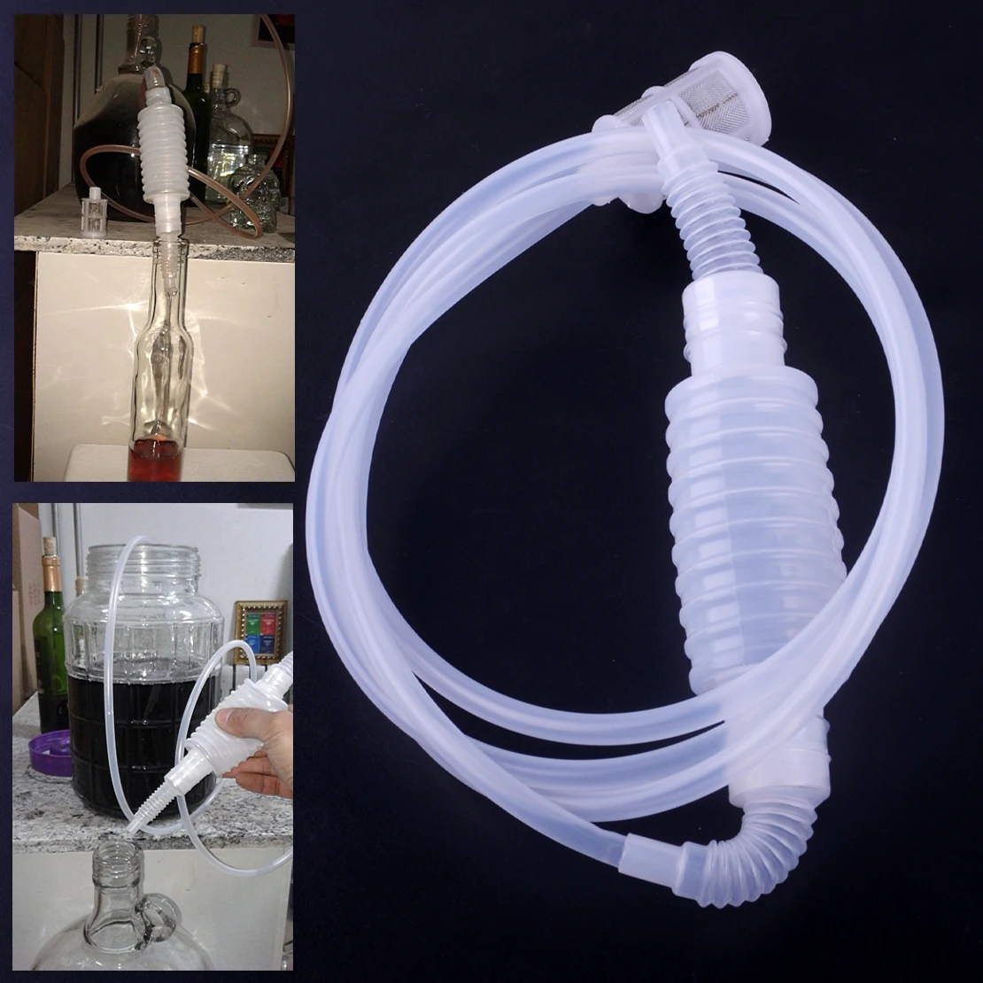 New 1.9 Meter Plastic Home Brew Syphon Tube Pipe Wine Beer Making Hand Siphon Filter Tool 
New 1.9 Meter Plastic Home Brew Syphon Tube Pipe Wine Beer Making Hand Siphon Filter Tool