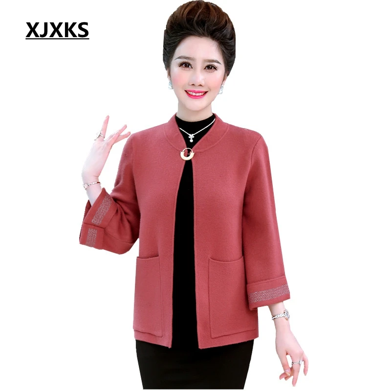 XJXKS Women Sweater Knitted Cardigan Long Sleeve Plus Size Sweater Autumn And Winter Elegant Cardigan Winter Clothes Women
XJXKS Women Sweater Knitted Cardigan Long Sleeve Plus Size Sweater Autumn And Winter Elegant Cardigan Winter Clothes Women