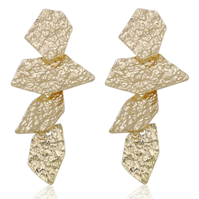 GYKZ Euro-American Fashion Trend Earrings Geometric Wave-Light Irregular Long Earrings Simple Alloy Exaggerated Earrings X221
GYKZ Euro-American Fashion Trend Earrings Geometric Wave-Light Irregular Long Earrings Simple Alloy Exaggerated Earrings X221
