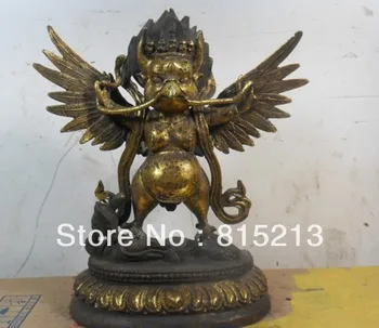 wang 000321 12" Tibet Tibetan Bronze Gilt Bird Garuda Buddha Statue
wang 000321 12" Tibet Tibetan Bronze Gilt Bird Garuda Buddha Statue