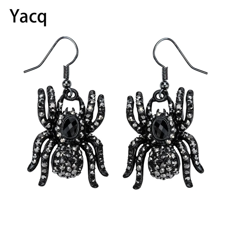 Spider dangle earrings crystal halloween jewelry gifts for women wholesale dropship silver & black EA05
Spider dangle earrings crystal halloween jewelry gifts for women wholesale dropship silver & black EA05