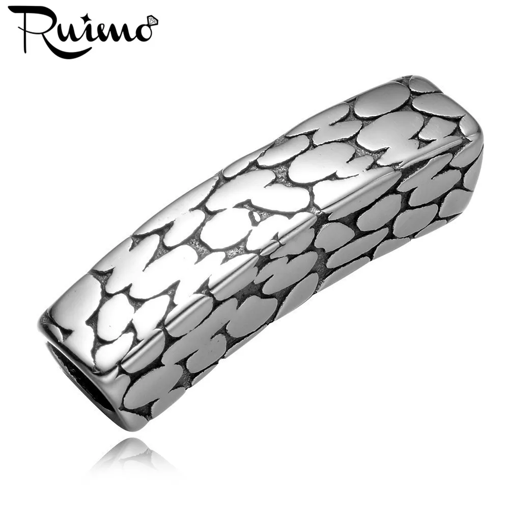 RUIMO 316l Stainless Steel Crocodile Pattern European 6mm Big Holes Long Barrel Beads Charms For DIY Bracelet Jewelry Making
RUIMO 316l Stainless Steel Crocodile Pattern European 6mm Big Holes Long Barrel Beads Charms For DIY Bracelet Jewelry Making