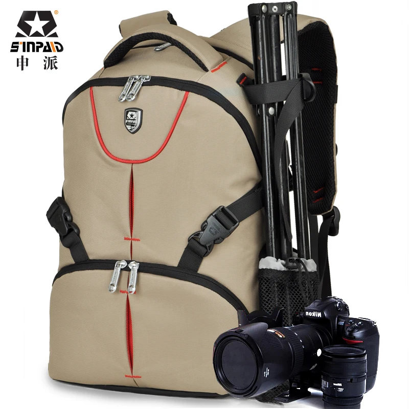 

Sinpaid Ultra Durable Wear-resistant Waterproof Anti-theft Prevent Vibration Travel Camera Bags Weight Reduction SLR Backpack