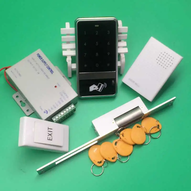 DIY Access Control Kit Waterproof&Touch Keypad Rfid Door Access Control With NC Electric Strike Lock+ Power Supply+Door Bell
DIY Access Control Kit Waterproof&Touch Keypad Rfid Door Access Control With NC Electric Strike Lock+ Power Supply+Door Bell