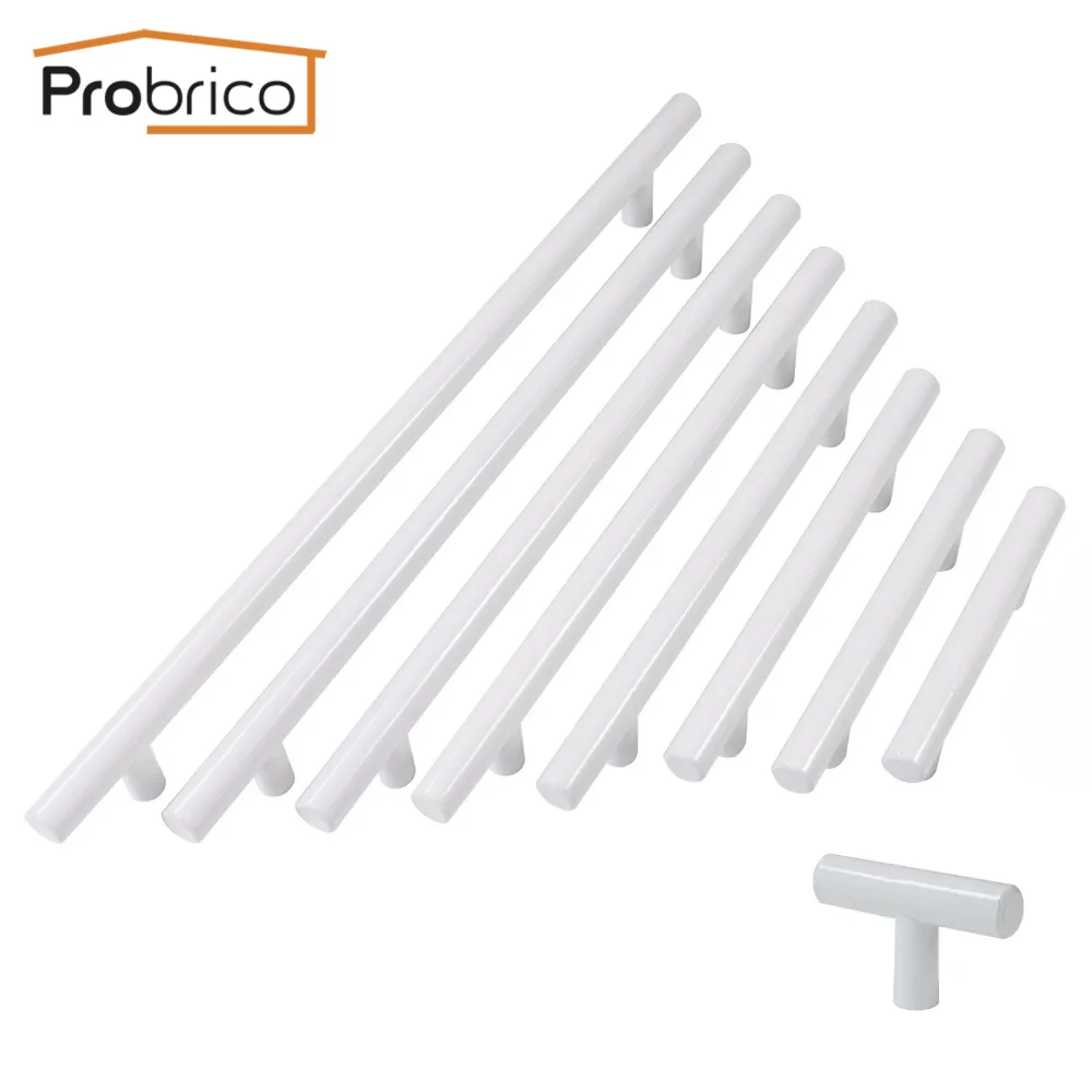 Probrico Stainless Steel White Diameter 12mm Hole Center 50mm~256mm Kitchen Cabinet T Bar Door Knob Furniture Drawer Handle Pull
Probrico Stainless Steel White Diameter 12mm Hole Center 50mm~256mm Kitchen Cabinet T Bar Door Knob Furniture Drawer Handle Pull