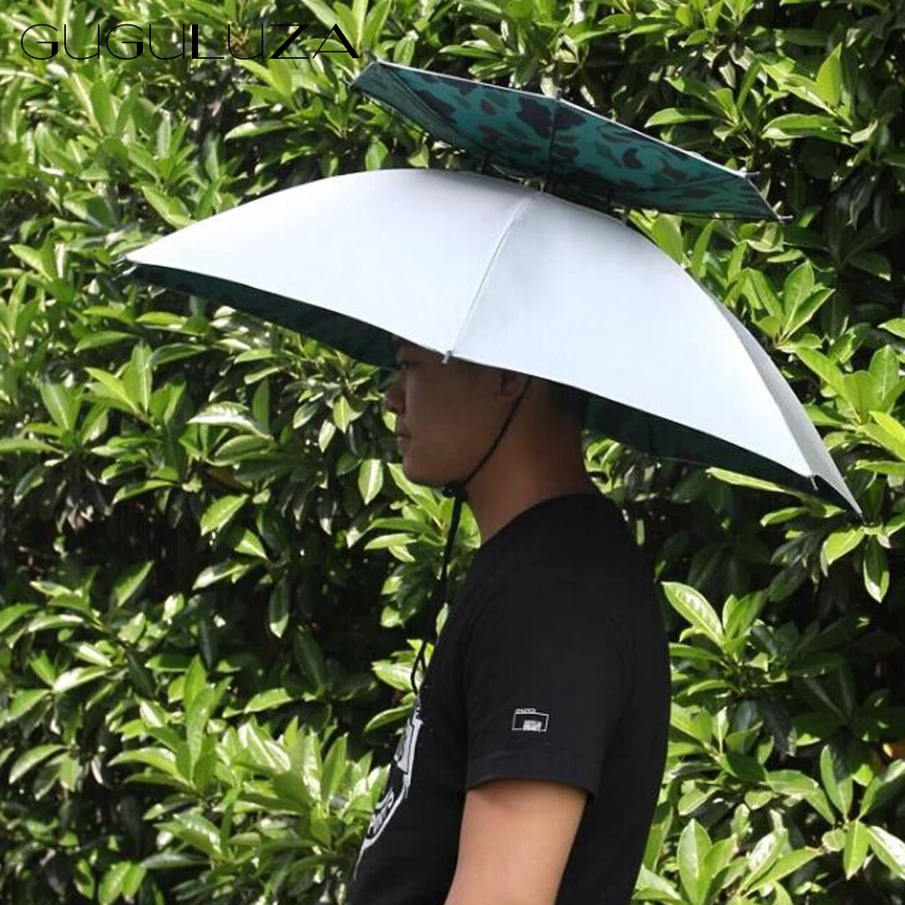 GUGULUZA Outdoor 2 Layer Folding Sun Rain Umbrella Cap Hiking Fishing Camping Travel Hat
GUGULUZA Outdoor 2 Layer Folding Sun Rain Umbrella Cap Hiking Fishing Camping Travel Hat