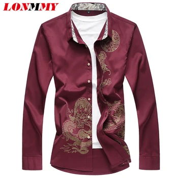 LONMMY 5XL 6XL 7XL Hawaiian mens shirts Dragon pattern Long sleeve shirts men dress slim fit Casual blusas masculina 2018 red
LONMMY 5XL 6XL 7XL Hawaiian mens shirts Dragon pattern Long sleeve shirts men dress slim fit Casual blusas masculina 2018 red