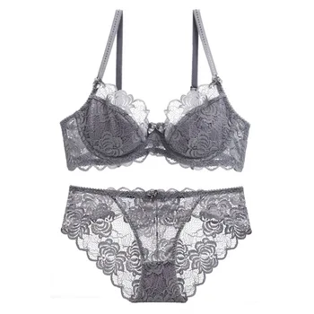 Fashion Sexy Embroidery Bra Set 3/4 Cup Lace Push up Bra and Panties Set Unlined Plus size Bras for Women
Fashion Sexy Embroidery Bra Set 3/4 Cup Lace Push up Bra and Panties Set Unlined Plus size Bras for Women