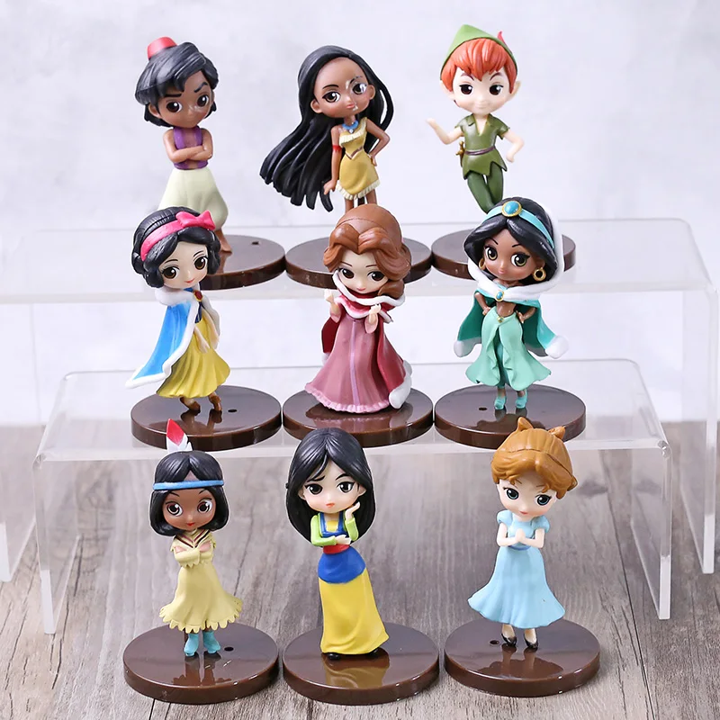 Q Posket Princesses Snow White Belle Aladdin Pocahontas Tiger Lily Peter Pan PVC Figures Toys 9pcs/set
Q Posket Princesses Snow White Belle Aladdin Pocahontas Tiger Lily Peter Pan PVC Figures Toys 9pcs/set