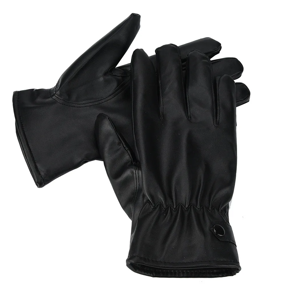 Фото Новые перчатки мужские теплые кашемировые из искусственной кожи зимние