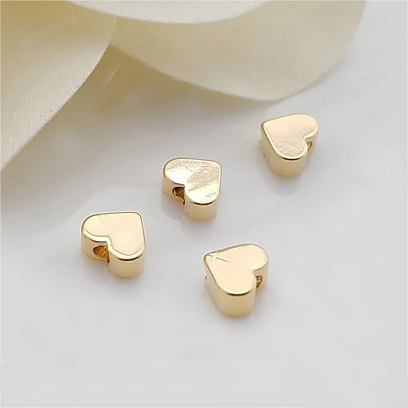 20PCS 5.5x4.5x2.5MM hole 1.2MM 24K Champagne Gold Color Plated Brass Heart Beads Diy Jewelry Findings Accessories
20PCS 5.5x4.5x2.5MM hole 1.2MM 24K Champagne Gold Color Plated Brass Heart Beads Diy Jewelry Findings Accessories