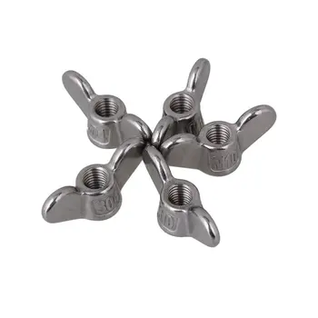 304 Stainless Steel Silver M10 Precise Casting Butterfly Nuts Fastener Wing Screw Nuts Pack of 5
304 Stainless Steel Silver M10 Precise Casting Butterfly Nuts Fastener Wing Screw Nuts Pack of 5