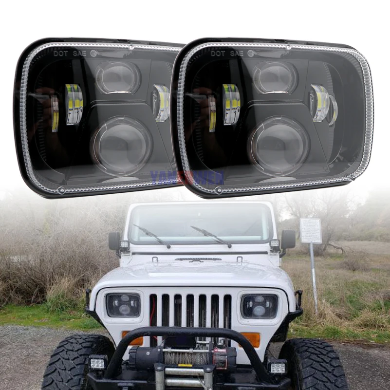 5x7 7x6 inch led headlight Square 55W Projector Sealed beam headlamp for 1986-1995 Jeep Wrangler YJ 1984-2001 Jeep Cherokee XJ
5x7 7x6 inch led headlight Square 55W Projector Sealed beam headlamp for 1986-1995 Jeep Wrangler YJ 1984-2001 Jeep Cherokee XJ
