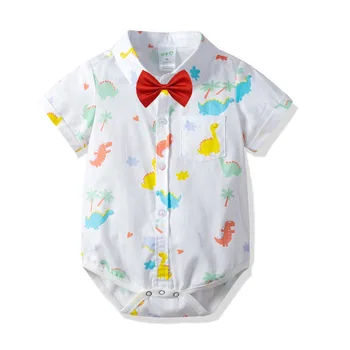 Infant baby boys cartoon dinosaur bodysuits 100% cotton children clothes boys buttons one-pieces bodysuits with tie for birthday
Infant baby boys cartoon dinosaur bodysuits 100% cotton children clothes boys buttons one-pieces bodysuits with tie for birthday
