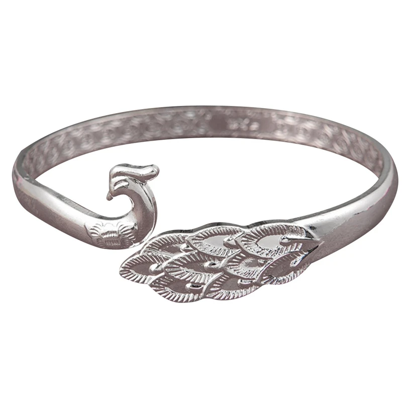 New Fashion Style Silver Color Bracelets And Bangles Solid Phoenix Peacock Opening Adjustable Type 2018 Newest Fine Jewelry
New Fashion Style Silver Color Bracelets And Bangles Solid Phoenix Peacock Opening Adjustable Type 2018 Newest Fine Jewelry