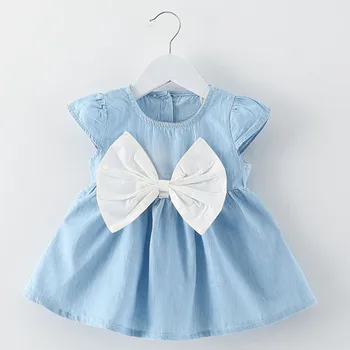 Cute Toddler Baby Girls Bowknot Child Dress Solid Denim Clothes Dress Sukienka Niemowlak Infant Dress Kiz Bebek Elbise
Cute Toddler Baby Girls Bowknot Child Dress Solid Denim Clothes Dress Sukienka Niemowlak Infant Dress Kiz Bebek Elbise