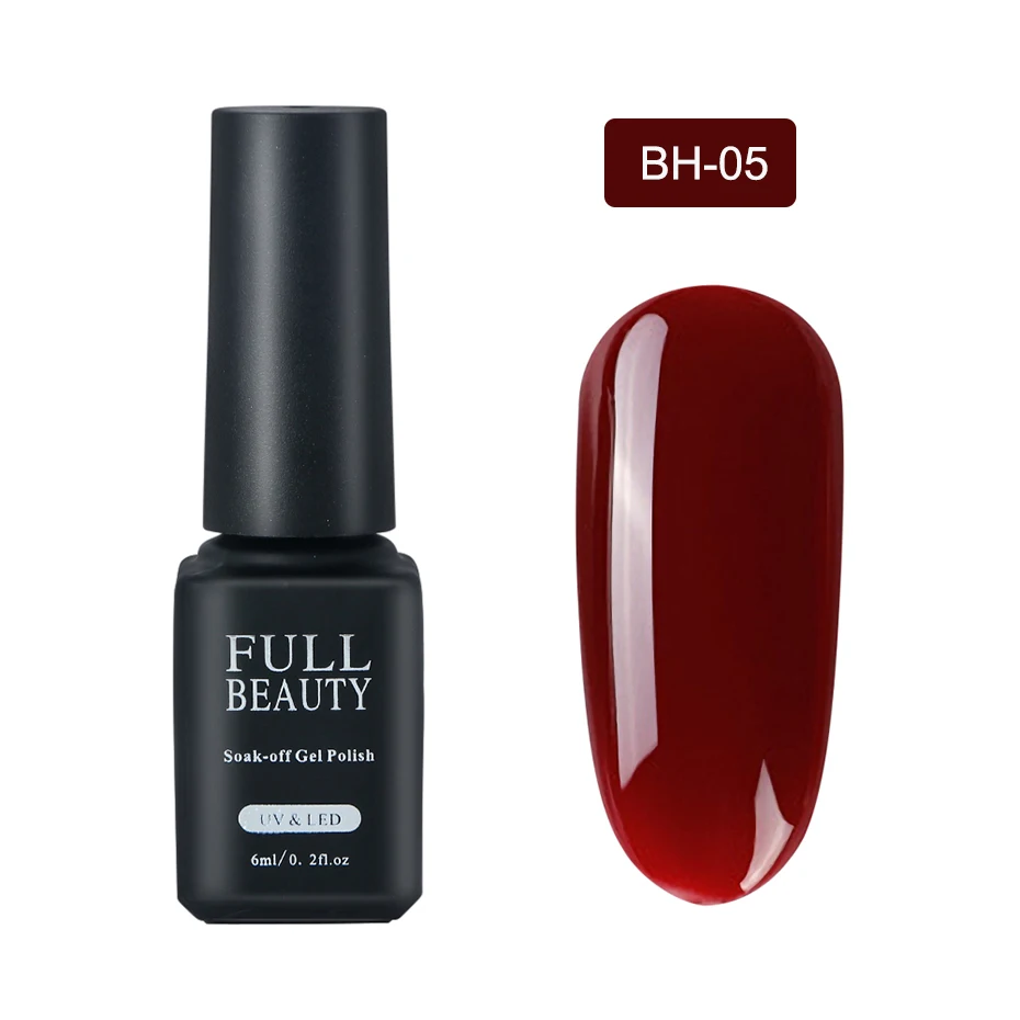 6ml Charm UV Nail Gel Varnish Gorgeous Wine Red Pure Color Lacquer Soak Off Polish Base Top Coat Manicure Decor Tools LABH01-06 (12)