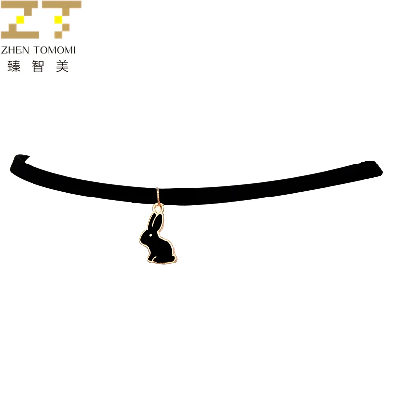 Hot New Fashion Torques Black Velvet Leather Cute Little Bunny Pendants False Collar Chokers Necklace For Women Jewelry 2019
Hot New Fashion Torques Black Velvet Leather Cute Little Bunny Pendants False Collar Chokers Necklace For Women Jewelry 2019
