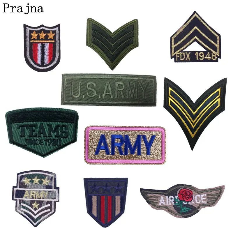 Prajna Army Military Patch Embroidered Patches for Clothing Sew Iron on Clothes Stripes Parches Badges Punk Rock Morale Patch
Prajna Army Military Patch Embroidered Patches for Clothing Sew Iron on Clothes Stripes Parches Badges Punk Rock Morale Patch