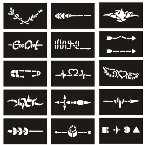 24 Designs/set Henna Tattoo Stencil For Men Women Body Legs ARM Hands Glitter Tattoo Stencil Airbrush Tattoo Template
24 Designs/set Henna Tattoo Stencil For Men Women Body Legs ARM Hands Glitter Tattoo Stencil Airbrush Tattoo Template
