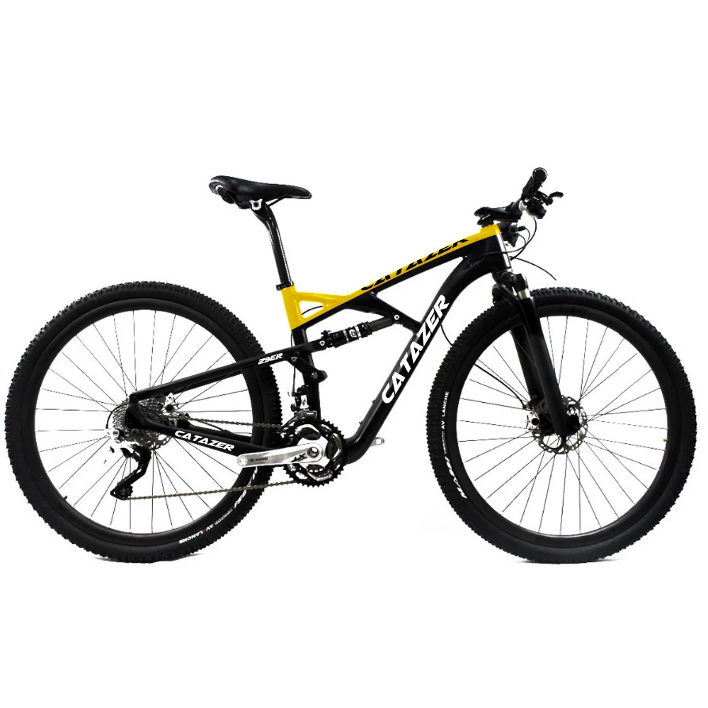CATAZER Carbon Mountain Bike 26er Wheelset Suspension Frame 20/30 Speeds Profession Disc Brake MTB Bicycle With SHIMAN0 M8000
CATAZER Carbon Mountain Bike 26er Wheelset Suspension Frame 20/30 Speeds Profession Disc Brake MTB Bicycle With SHIMAN0 M8000