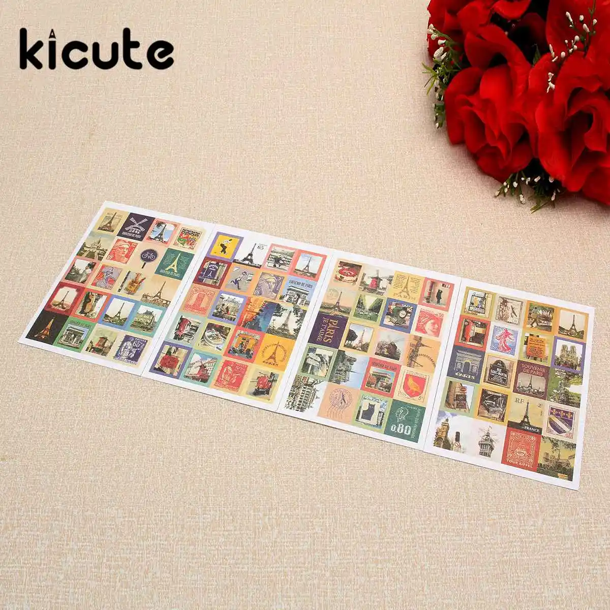 Kicute 4 Sheets 80pcs Stationery Stickers Deco Craft Stamp Stickers Diary Sticker Scrapbooking Office Supplies Gift for Children
Kicute 4 Sheets 80pcs Stationery Stickers Deco Craft Stamp Stickers Diary Sticker Scrapbooking Office Supplies Gift for Children