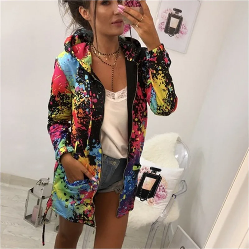2019 New Women Long Hooded Floral Windbreaker Parka Jacket Coat Outwear Top Ladies Zipper Hoodie Outwear
2019 New Women Long Hooded Floral Windbreaker Parka Jacket Coat Outwear Top Ladies Zipper Hoodie Outwear
