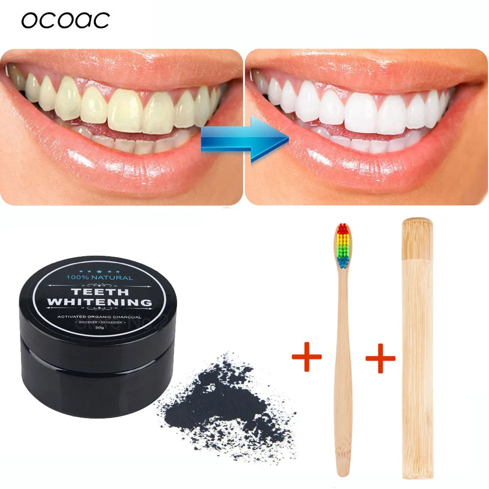 Teeth Whitening Powder 30g + 2pc Rainbow Toothbrushes Set Bamboo Toothbrush Smoke Coffee Tea Stain Remove Powder Charcoal Active
Teeth Whitening Powder 30g + 2pc Rainbow Toothbrushes Set Bamboo Toothbrush Smoke Coffee Tea Stain Remove Powder Charcoal Active