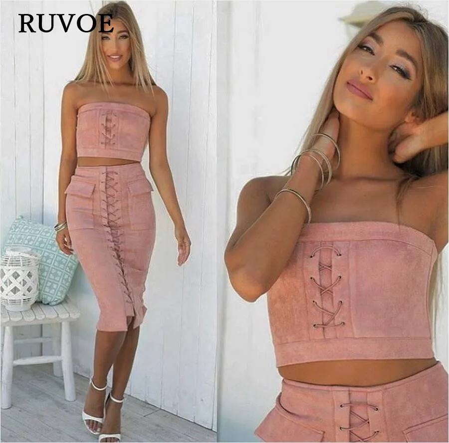 2017 Latest New Womens Vintage Strapless Lace Up High Waist Midi Length Suede Dress 2 Pcs Bodycon Party Dress Set Vestidos BH-89
2017 Latest New Womens Vintage Strapless Lace Up High Waist Midi Length Suede Dress 2 Pcs Bodycon Party Dress Set Vestidos BH-89