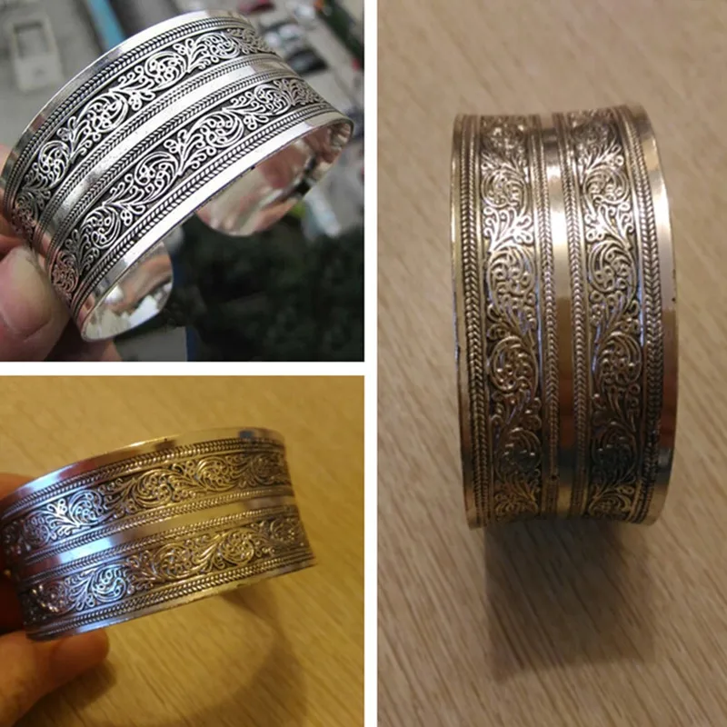 Vintage Elegant Women Bracelets Tibet Silver Plated Totem Cuff Bracelets Bangles Round Metal Bracelet Jewelry
Vintage Elegant Women Bracelets Tibet Silver Plated Totem Cuff Bracelets Bangles Round Metal Bracelet Jewelry