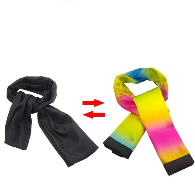 High Quality Magic Change Color Scarf Magic Trick Props Black to Rainbow Silk Stripe Professional YH1720
High Quality Magic Change Color Scarf Magic Trick Props Black to Rainbow Silk Stripe Professional YH1720
