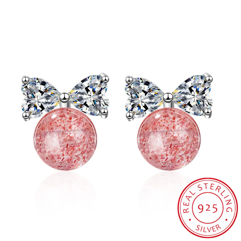 New Arrivals 925 Sterling Silver Stud Earrings For Women Fresh Strawberry Crystal Sweet Bow Sterling-silver-jewelry
New Arrivals 925 Sterling Silver Stud Earrings For Women Fresh Strawberry Crystal Sweet Bow Sterling-silver-jewelry
