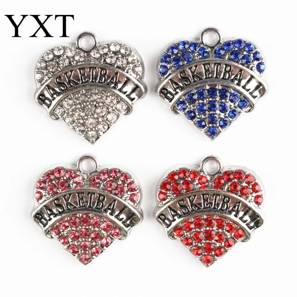 Pink White Blue Red Love Heart Crystal BASKETBALL Charms Pendant For DIY Necklace Bracelet Party Jewelry Making Gift Accessories
Pink White Blue Red Love Heart Crystal BASKETBALL Charms Pendant For DIY Necklace Bracelet Party Jewelry Making Gift Accessories