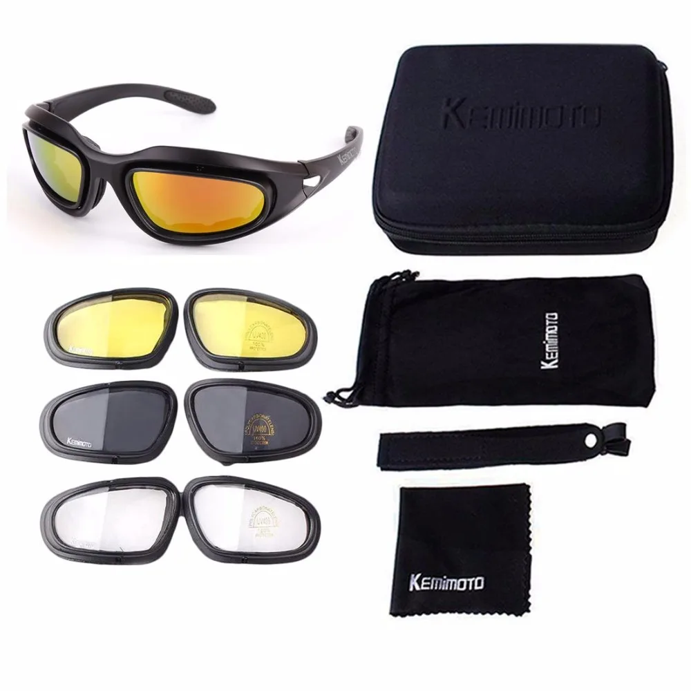 KEMiMOTO Non-Polarized Motorcycle Riding glasses Motorcycle Goggles Sport Sunglasses With 4 Lens Kits Hunting Shooting Outdoors
KEMiMOTO Non-Polarized Motorcycle Riding glasses Motorcycle Goggles Sport Sunglasses With 4 Lens Kits Hunting Shooting Outdoors