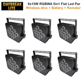 6PCS/LOT stage battery led par light with wireless dmx512 /IR remoter control function 9x15w RGBWA 5in1 slim lighting
6PCS/LOT stage battery led par light with wireless dmx512 /IR remoter control function 9x15w RGBWA 5in1 slim lighting