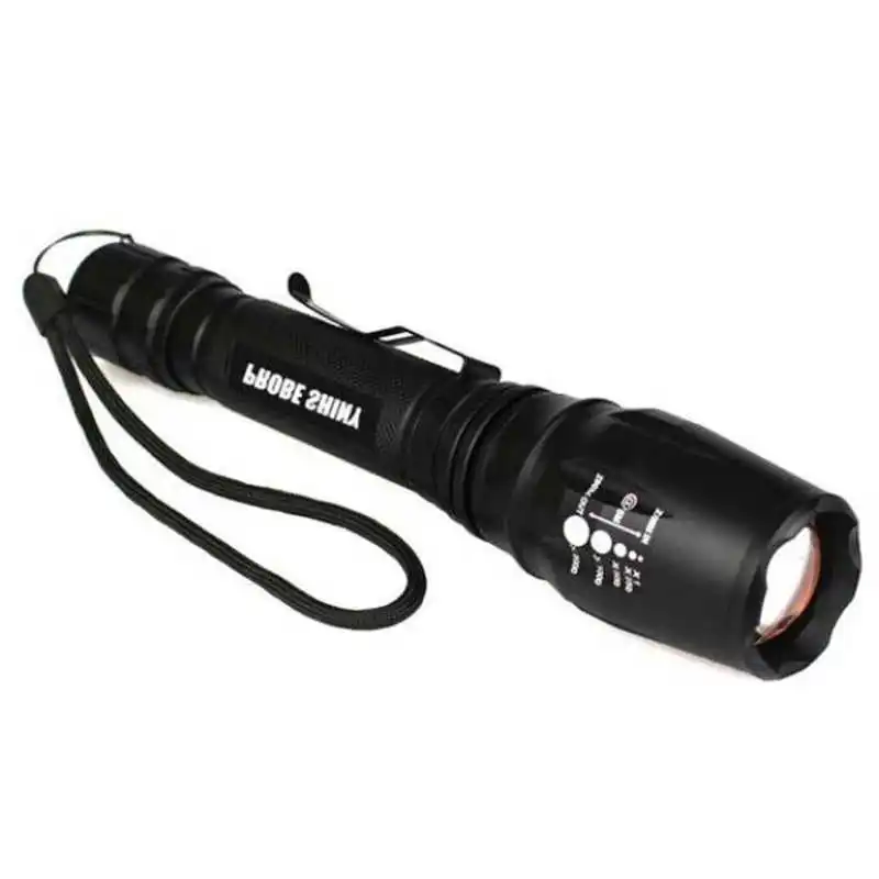 Super Bright XM-L T6 LED Adjustable Focus powerful led flashlight Rechargeable Flashlight Torch nitecore 18650 #4S7 (5)