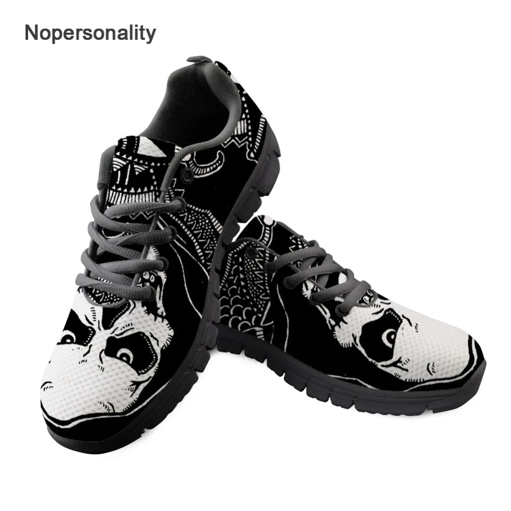 Nopersonality Classic Sugar Skull Print Sneakers for Men Breathable Male Student Lace Up Flats Comfortable Mesh Shoes Plus |
