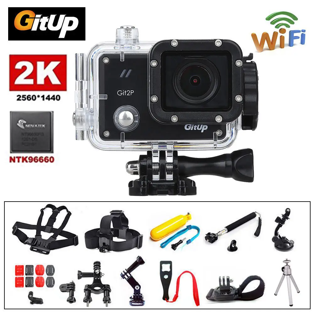 Gitup git2p Wi-Fi 2 К 1080 P 1.5 "ЖК-дисплей Водонепроницаемый шлем профессиональный