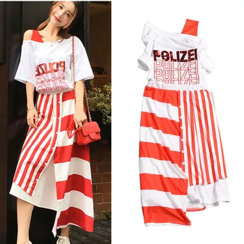2018 Summer Women New Clothing Set Slash Neck Hollow Sequins Embroidery Tops Tees and Split Strip Asymetrical Skirt Suits NS78
2018 Summer Women New Clothing Set Slash Neck Hollow Sequins Embroidery Tops Tees and Split Strip Asymetrical Skirt Suits NS78