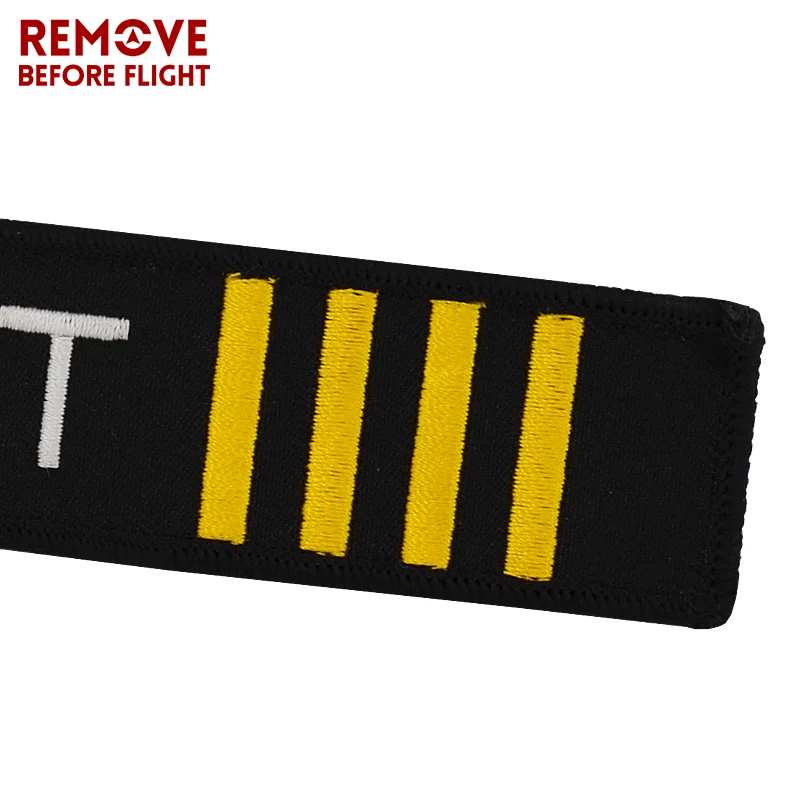 Remove Before Flight OEM Key Chain Jewelry Safety Tag Embroidery Pilot Key Ring Chain for Aviation Gifts Luggage Tag Label2