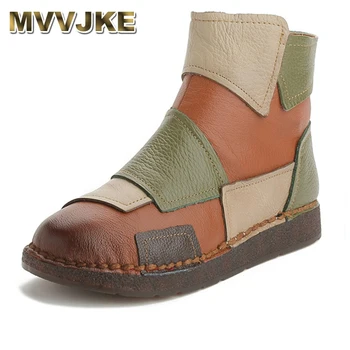MVVJKE New Spring Retro Soft Bottom Flat With Boots Casual Leather Handmade Stitching Women shoes Round Toe Characteristic E036
MVVJKE New Spring Retro Soft Bottom Flat With Boots Casual Leather Handmade Stitching Women shoes Round Toe Characteristic E036