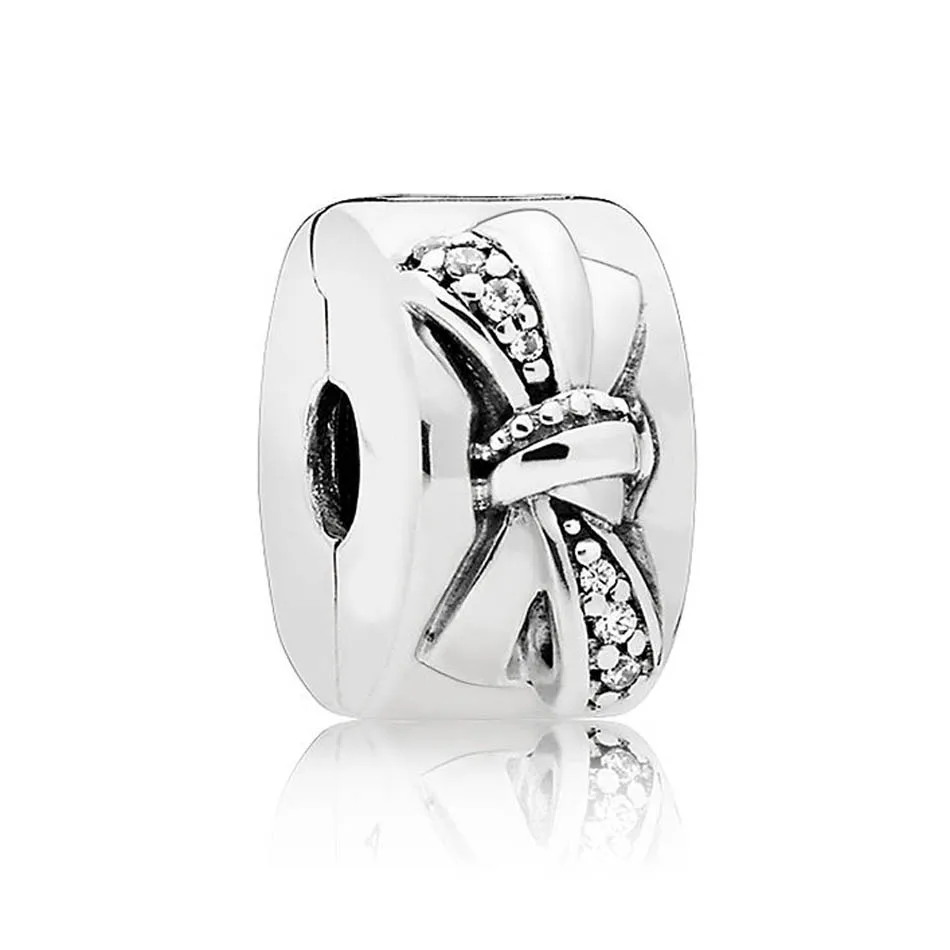 S925 Silver DIY Jewelry Shiny Bow Clips Stoppers Charms fit Pandora Bracelet Bangle
S925 Silver DIY Jewelry Shiny Bow Clips Stoppers Charms fit Pandora Bracelet Bangle