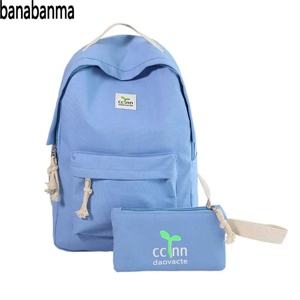 Banabanma 2PCS/Set Girls Backpack Canvas Backpack with Pencil Bag Student Casual Schoolbag Travel Bag Bags for Women 2018 ZK50
Banabanma 2PCS/Set Girls Backpack Canvas Backpack with Pencil Bag Student Casual Schoolbag Travel Bag Bags for Women 2018 ZK50