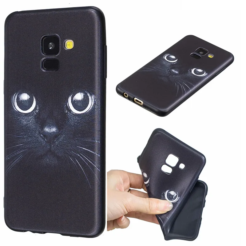 Silicon Phone Case For Samsung Galaxy A6 A8 A7 A750 J4 J6 J8 2018 J5 Black Butterfly Cases For Samsung S8 S9 Note9Soft TPU Cover (4)